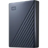 Western Digital WD My Passport Ultra WDBFTM0040BBL - Hårddisk - krypterat - 4 TB - extern (portabel) - USB 3.0 (USB-C kontakt) - 256 bitars AES - blå