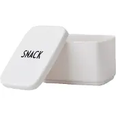 Design Letters Snackslåda - 370 ml - Vit m. Text - - One Size - Matlåda