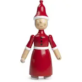 Kay bojesen Träfigur - Jultomten - 20 cm - Röd/Vit - - One Size - Dekoration