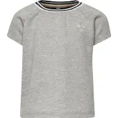 Hummel T-shirt - HMLDemi - Gråmelerad m. Glitter - - 1 år (80) - T-shirt