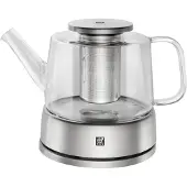 Zwilling Sorrento Tekanna 1L med värmeställning i glas/RF 18/10 mattborstat stål