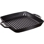 Staub grill pan 23 cm rectangular, black