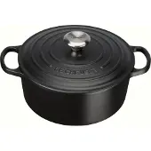 Le Creuset Signature Gryta Rund 24 Cm - Grytor Emaljerat Gjutjärn Mattsvart
