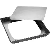 Patisse quicheform 21 x 21 cm i silverfärgat rostfritt stål