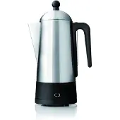 C3 Design Eco - Elektrisk kaffebryggare - 6 koppar - svart / borstat rostfritt stål