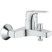 GROHE BauFlow blandare med grepp till badkar och dusch, väggmonterad