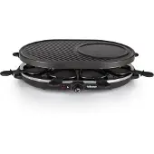 Tristar RA-2996 Raclette 8 pannor, Non-stick-beläggning Svart