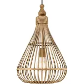 Eglo Hänglampa Amsfield, dimbar, Ljust trä, Vardagsrum / matsal, Bambu, Pendellampa
