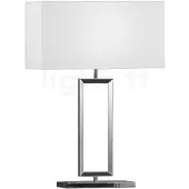 HELESTRA Bordslampa Enna 2, Vitt / opal, Vardagsrum / matsal, Textil / tyger / siden, Modern, Bordslampa