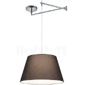 HELESTRA Hänglampa Certo, dimbar, Svart, Vardagsrum / matsal, Textil / tyger / siden, Modern, Pendellampa