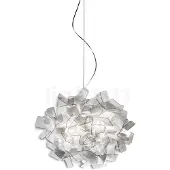 Slamp Taklampa , CLIZIA, dimbara, Grå, Vardagsrum, Plast, Design