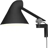 Louis Poulsen Vägglampa , NJP, Svart, Vardagsrum, Metall, Design