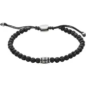 Fossil Armband svart / silver