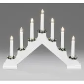 Konstsmide Elljusstake Vit plast 7 ljus 28cm