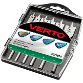 Verto 60H804, Borr, Flatmejsel, Trä, Hexskaft, 6 styck, 10, 12, 16, 18, 20, 25 mm