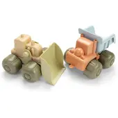 Dantoy BIO Plastic Bulldozer &amp; Lastbil - 17 cm - Pastel - - One Size - Bil