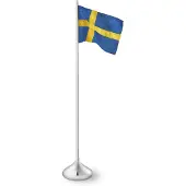 Rosendahl Bordflagga 35 cm Svensk