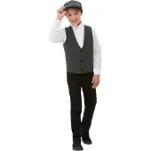 Smiffys Kostym - Gangsterpojke från 20-talet - - One Size - Maskeradkläder