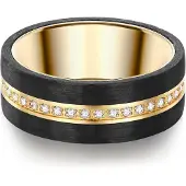 Trilani Ring guldgul / svart / transparent