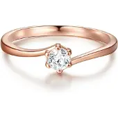 Trilani Ring roséguld / transparent
