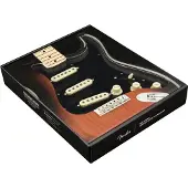Fender Strat SSS Tex Mex Pre-Wired Plektrumskydd Svartvit