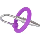You2Toys - Penisstift - silikonollonring med konisk dilator (lila-silver)