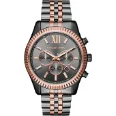 Michael Kors MK8561 Lexington Chronograph Black Dial Two Tone Men's Watch