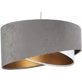 Maco Design Hänglampa Vivien , dimbar, Aluminium / grå / zink, Vardagsrum / matsal, Textil / tyger / siden, Modern, Pendellampa
