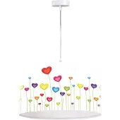 Maco Design Barnrum pendellampa Hearts , dimbar, Multifärgad, Barnrum, Syntetmaterial, Ungt boande, Pendellampa