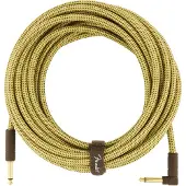 Fender Deluxe 25 Fots Rak / Vinklad Instrumentkabel Tweed