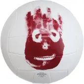 Wilson Cast Away, 18-panel ball, Röd, Vit, Läder, Utomhus, Bild, Official