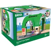 BRIO World Tågstation - Grön/Grå/Trä 33649 - - One Size - Tågskenor