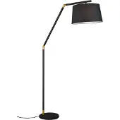 TRIO Lighting Golvlampa Tracy, Svart, Vardagsrum / matsal, Textil / tyger / siden, Modern, Golvlampa