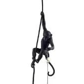 Seletti Monkey Lamp LED-hänglampa hängande svart, Svart, Syntetmaterial, Design