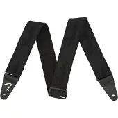 Fender WeighLess 2" Running Logo Gitarrem Svart / Svart