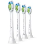Philips Sonicare W HX6064 Optimal White - Extra tandborsthuvud - till tandborste - vit (paket om 4) - för Sonicare 2 Series Sonicare DiamondClean Smart HX9902 Sonicare ProtectiveClean 4100 6100