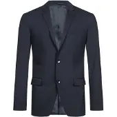 Calvin Klein Slim Single-breasted Wool Stretch Blazer - - Blue - Men - 46