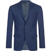 Calvin Klein Slim Single-breasted Wool Stretch Blazer - - Blue - Men - 54
