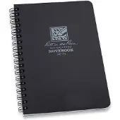 Rite in the rain Notebook Side-Spiral, 11,7x17,8cm - Svart