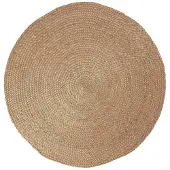 NATURL. Rund jutematta | Fair natur hos Volero | Ø 100cm | Brun | Rund | Inomhusmattor
