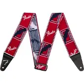 Fender Weighless 2-tums Monogram Rem Röd / Vit / Blå