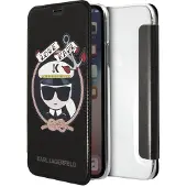 Karl Lagerfeld Signature Glitter iPhone X/Xs Fodral - Svart