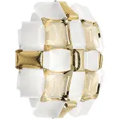 Slamp Design vägglampa Mida, dimbar, Mässing / guld, Vardagsrum / matsal, Syntetmaterial, Design, Vägglampa, vägglampa inomhus