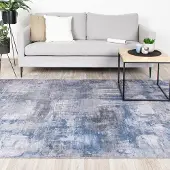 FRAAI Modern matta | Strong blå hos Volero | 230x330 cm | Bomull | Abstrakt | Rektangulär | Plattvävd
