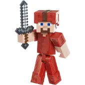 Mattel Minecraft Earth 3,25" Steve i röd läderfigur