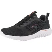 SKECHERS Låg sneaker 'Bounder' gråmelerad / mörkorange / svart