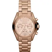 Michael Kors BRADSHAW MK5799 Klocka - Rosa stål för kvinnor - Kronograf - Kvarts - Vattentät 10 ATM