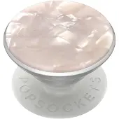 PopSockets Swappable PopGrip - Fingergrepp/vikbart ställ för mobiltelefon - Acetate Pearl - vit