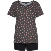 Vivance Kort pyjamas bordeaux / svart