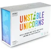 TeeTurtle Instabila spel - Instabila Unicorns Base Game - Konkurrenskraftigt prisbelnt kortspel fr barn Tonringar Vuxna 2-8 spelare Familjespelskvll